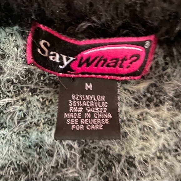 Say What? Aztec Style Fuzzy Sweater M - Picture 5 of 5